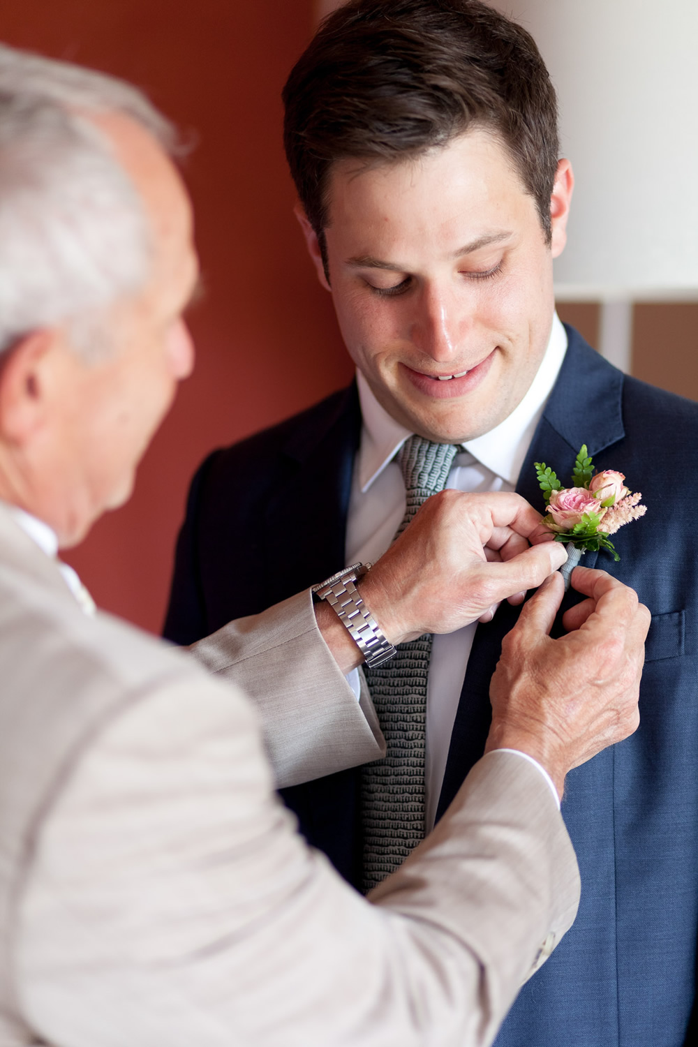 Detail of groom:Wedding in Val d'Orcia